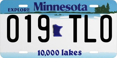 MN license plate 019TLO