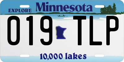 MN license plate 019TLP