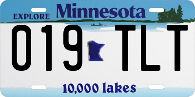 MN license plate 019TLT