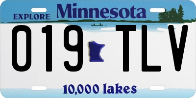 MN license plate 019TLV