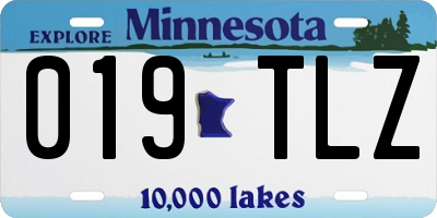 MN license plate 019TLZ