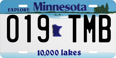 MN license plate 019TMB