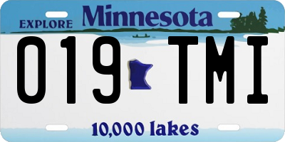 MN license plate 019TMI
