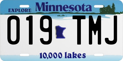 MN license plate 019TMJ
