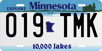 MN license plate 019TMK