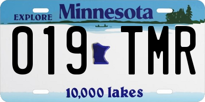 MN license plate 019TMR