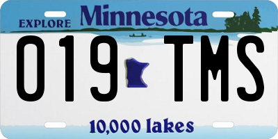 MN license plate 019TMS