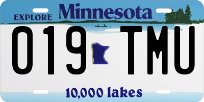 MN license plate 019TMU