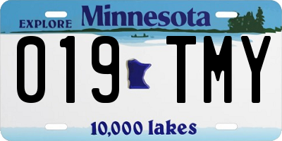 MN license plate 019TMY