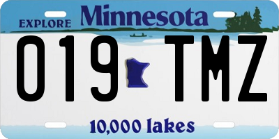 MN license plate 019TMZ