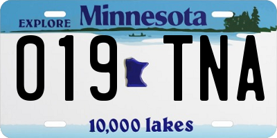MN license plate 019TNA