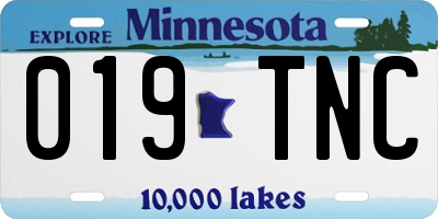 MN license plate 019TNC