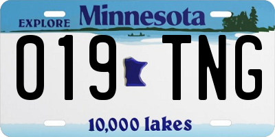 MN license plate 019TNG