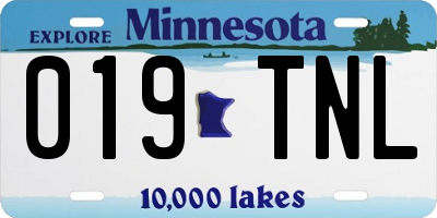 MN license plate 019TNL