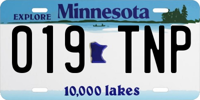 MN license plate 019TNP