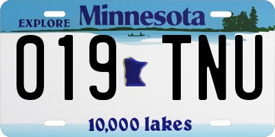 MN license plate 019TNU