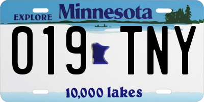 MN license plate 019TNY