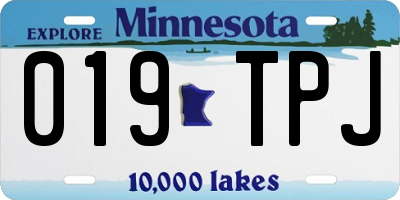 MN license plate 019TPJ