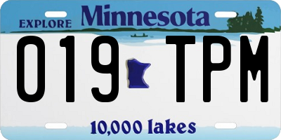 MN license plate 019TPM