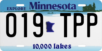 MN license plate 019TPP