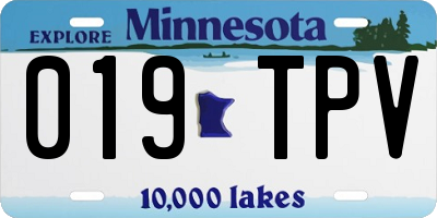 MN license plate 019TPV