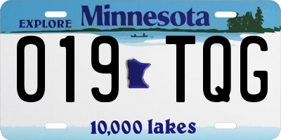 MN license plate 019TQG