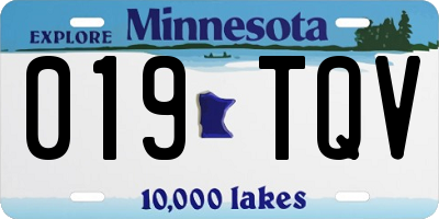 MN license plate 019TQV