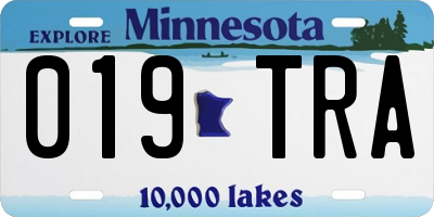 MN license plate 019TRA
