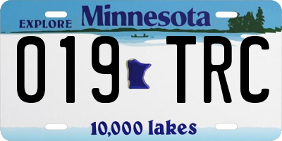 MN license plate 019TRC