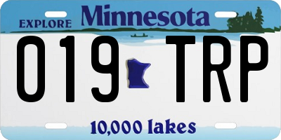 MN license plate 019TRP