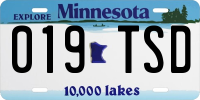 MN license plate 019TSD