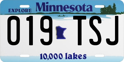 MN license plate 019TSJ
