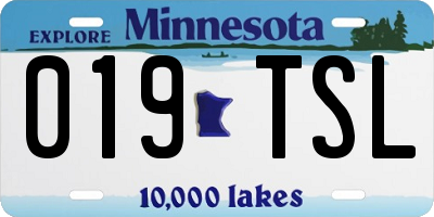MN license plate 019TSL