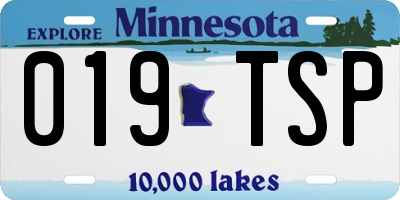 MN license plate 019TSP