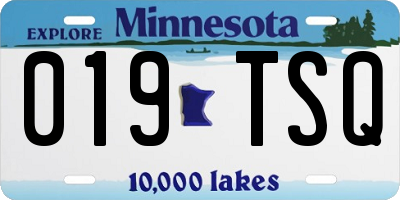 MN license plate 019TSQ
