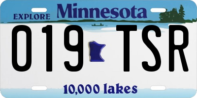 MN license plate 019TSR