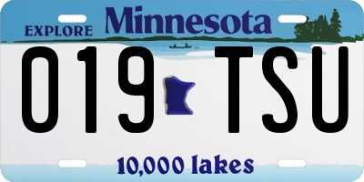 MN license plate 019TSU