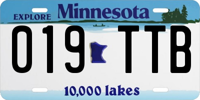MN license plate 019TTB