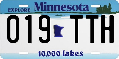 MN license plate 019TTH