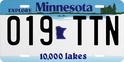 MN license plate 019TTN