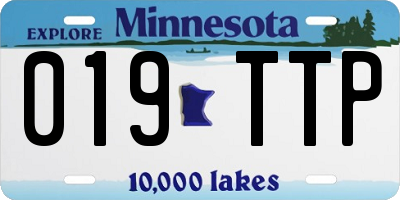 MN license plate 019TTP