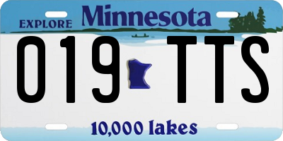 MN license plate 019TTS