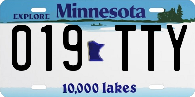 MN license plate 019TTY