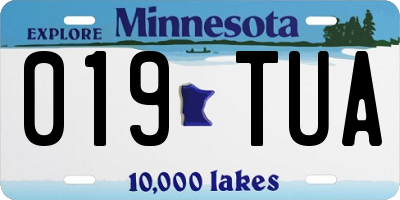 MN license plate 019TUA