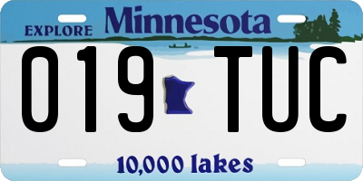 MN license plate 019TUC