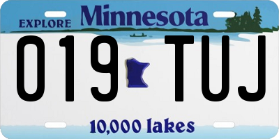 MN license plate 019TUJ