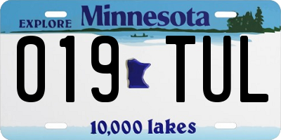 MN license plate 019TUL