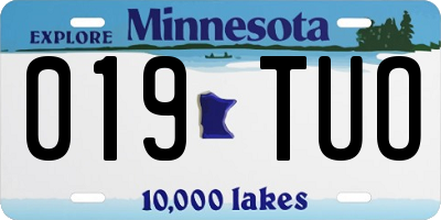 MN license plate 019TUO