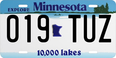 MN license plate 019TUZ