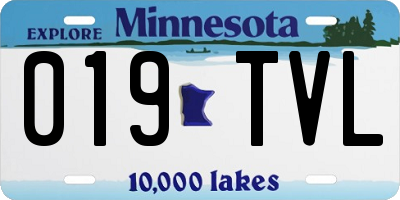 MN license plate 019TVL